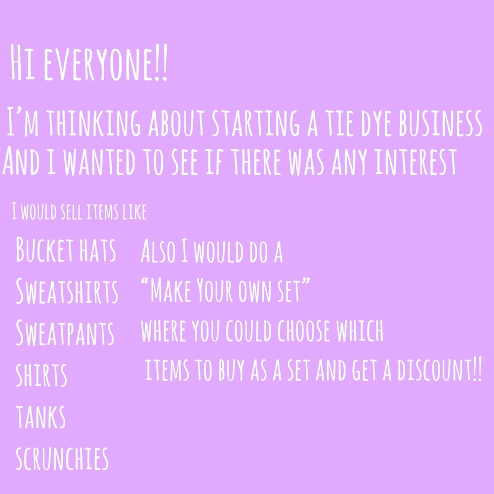 New tie dye business?